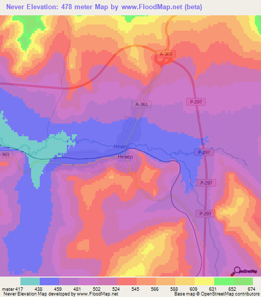 Never,Russia Elevation Map