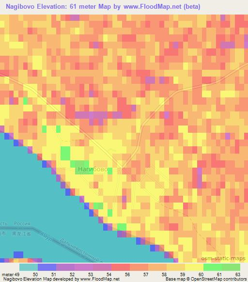 Nagibovo,Russia Elevation Map