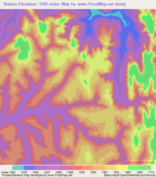 Rukara,Rwanda Elevation Map