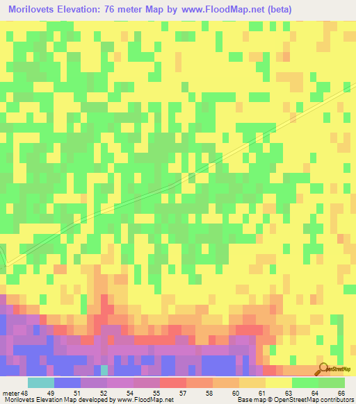 Morilovets,Russia Elevation Map