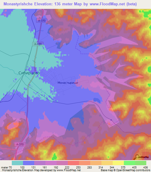 Monastyrishche,Russia Elevation Map