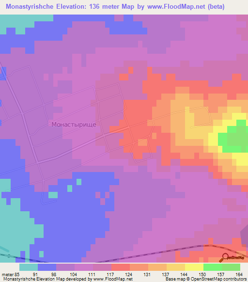 Monastyrishche,Russia Elevation Map