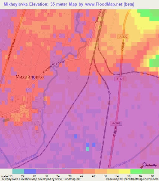 Mikhaylovka,Russia Elevation Map