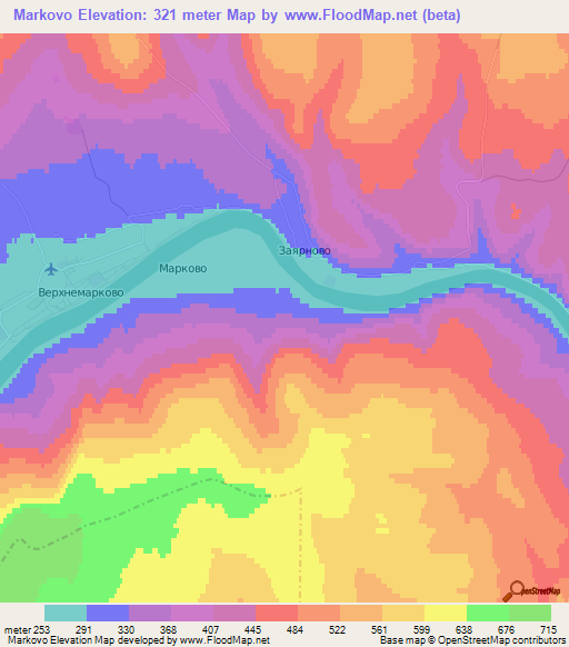 Markovo,Russia Elevation Map