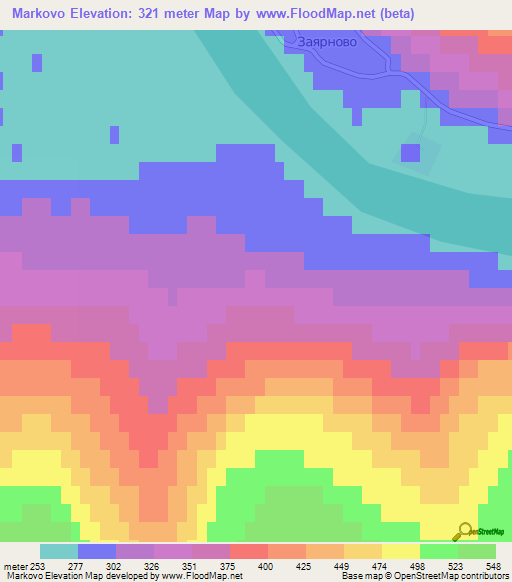 Markovo,Russia Elevation Map