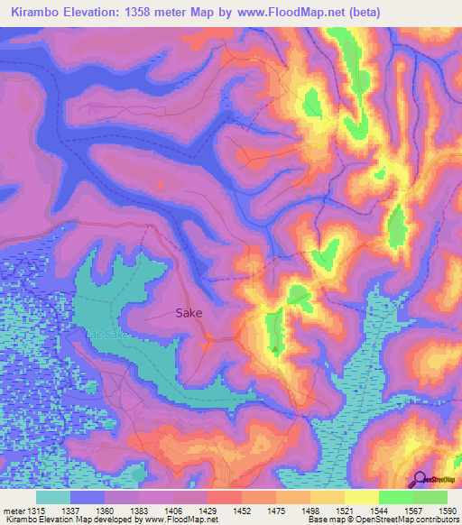 Kirambo,Rwanda Elevation Map