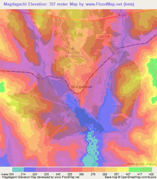 Magdagachi,Russia Elevation Map