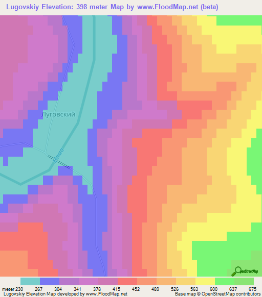 Lugovskiy,Russia Elevation Map