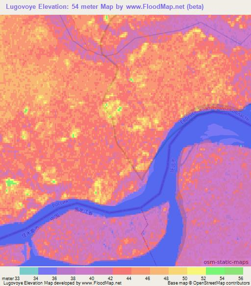 Lugovoye,Russia Elevation Map