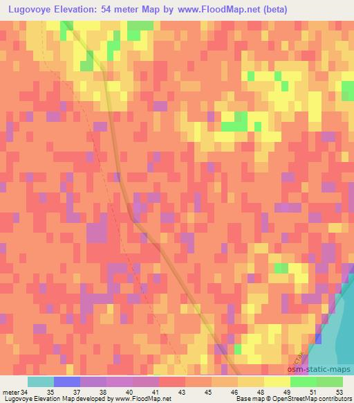 Lugovoye,Russia Elevation Map