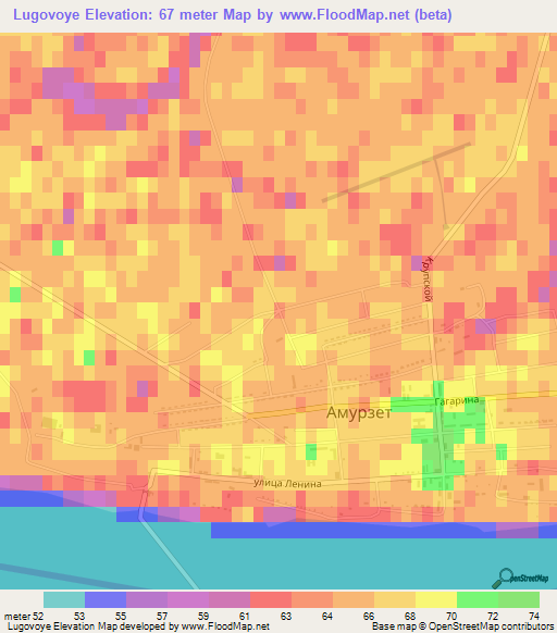 Lugovoye,Russia Elevation Map