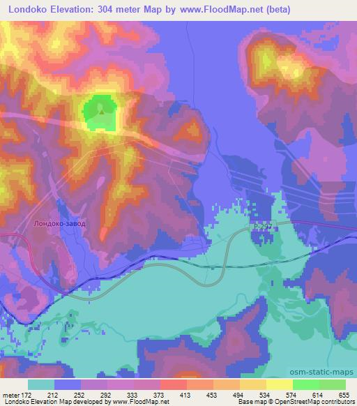 Londoko,Russia Elevation Map