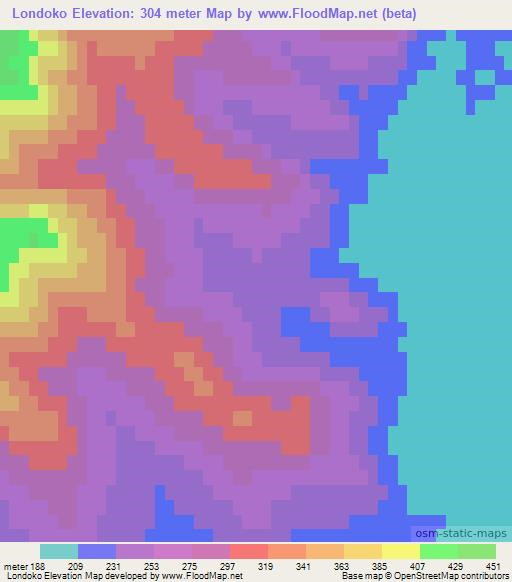 Londoko,Russia Elevation Map