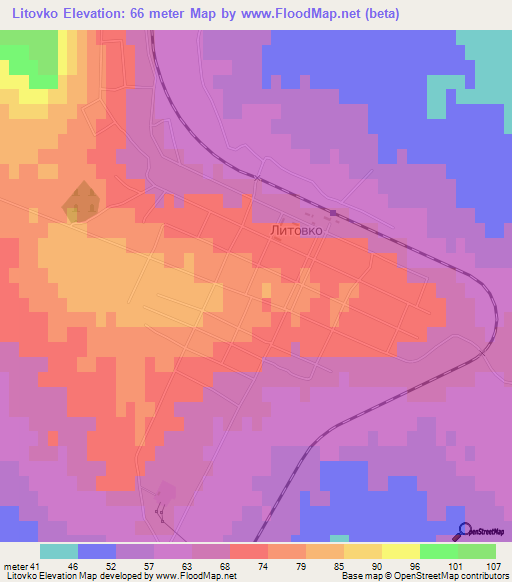 Litovko,Russia Elevation Map