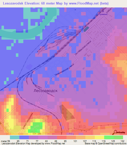 Lesozavodsk,Russia Elevation Map