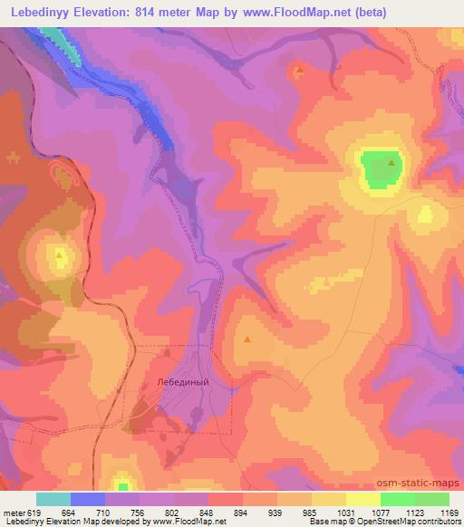 Lebedinyy,Russia Elevation Map