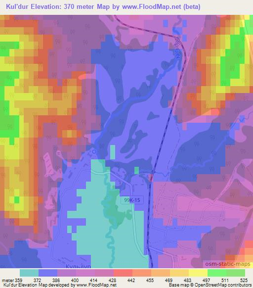 Kul'dur,Russia Elevation Map