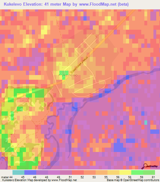 Kukelevo,Russia Elevation Map