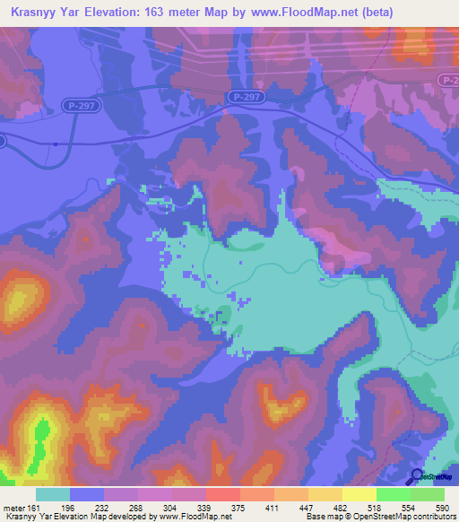 Krasnyy Yar,Russia Elevation Map