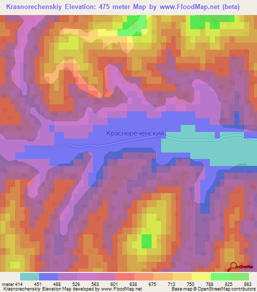 Krasnorechenskiy,Russia Elevation Map