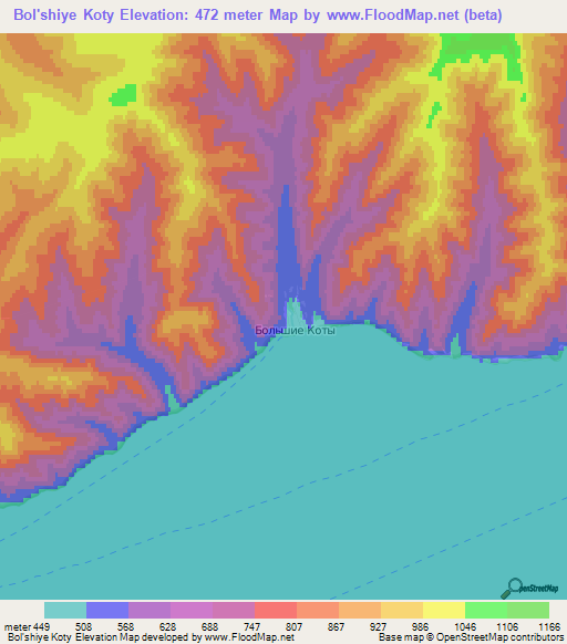 Bol'shiye Koty,Russia Elevation Map