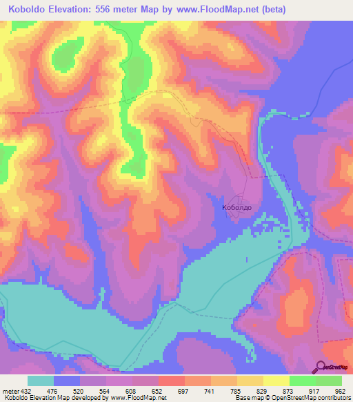 Koboldo,Russia Elevation Map