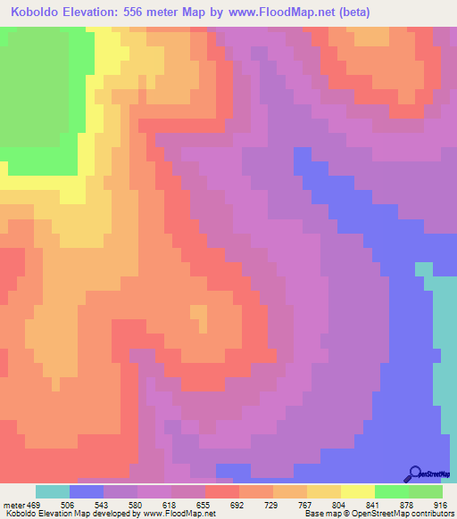 Koboldo,Russia Elevation Map