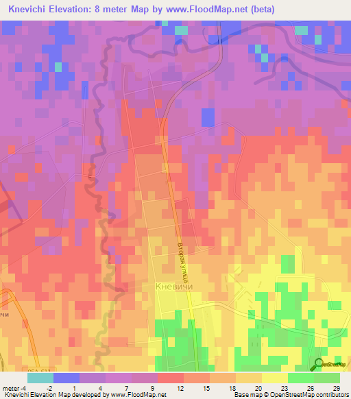 Knevichi,Russia Elevation Map