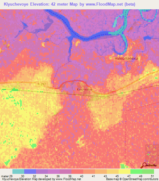 Klyuchevoye,Russia Elevation Map