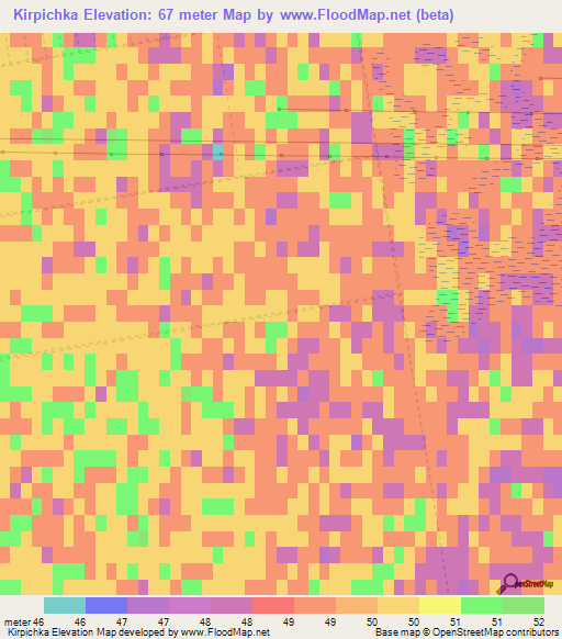 Kirpichka,Russia Elevation Map