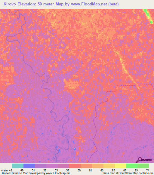 Kirovo,Russia Elevation Map