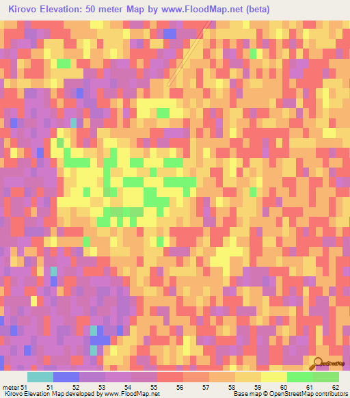 Kirovo,Russia Elevation Map