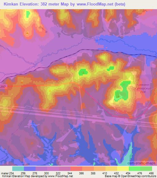 Kimkan,Russia Elevation Map