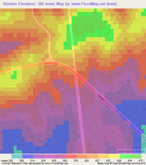 Kimkan,Russia Elevation Map
