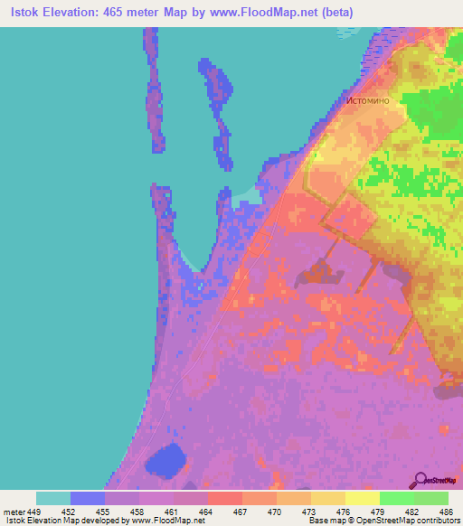 Istok,Russia Elevation Map