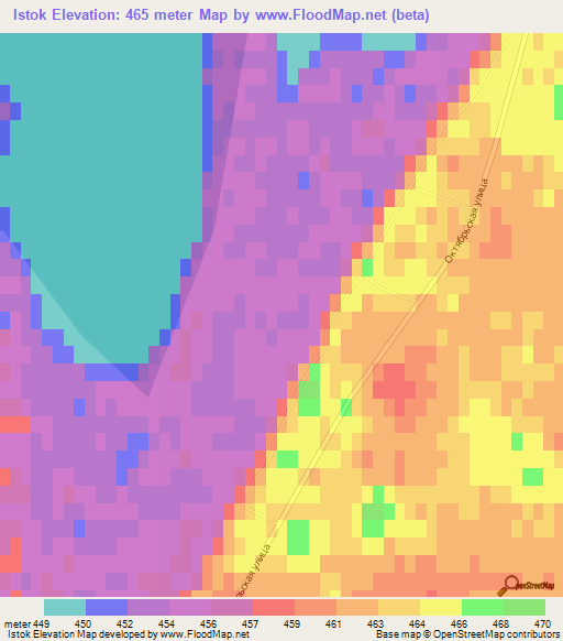 Istok,Russia Elevation Map