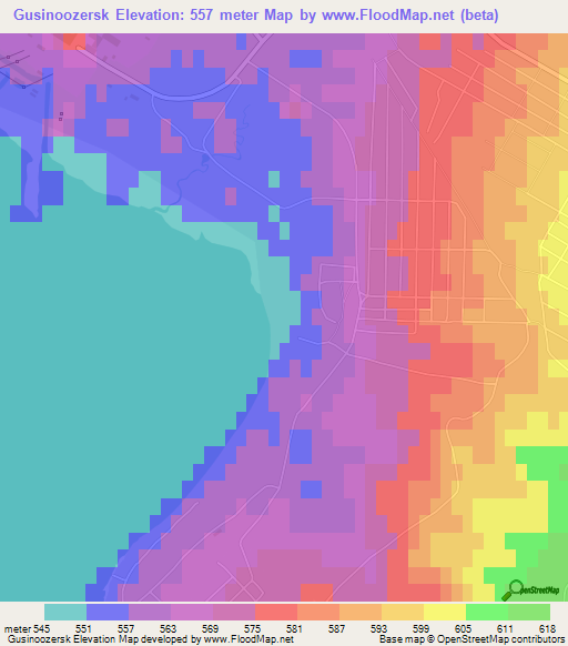 Gusinoozersk,Russia Elevation Map