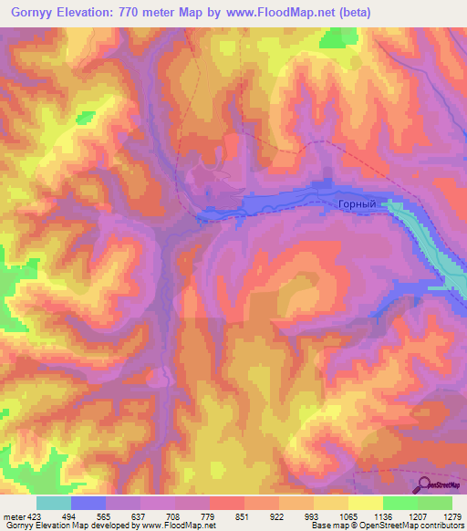 Gornyy,Russia Elevation Map