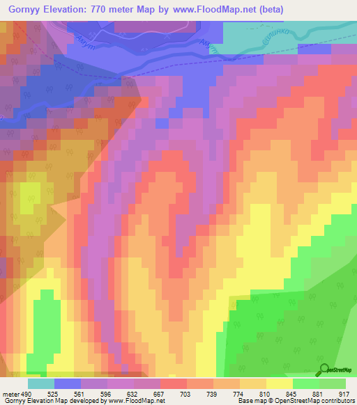 Gornyy,Russia Elevation Map