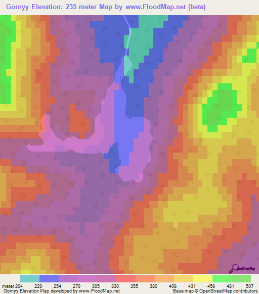 Gornyy,Russia Elevation Map