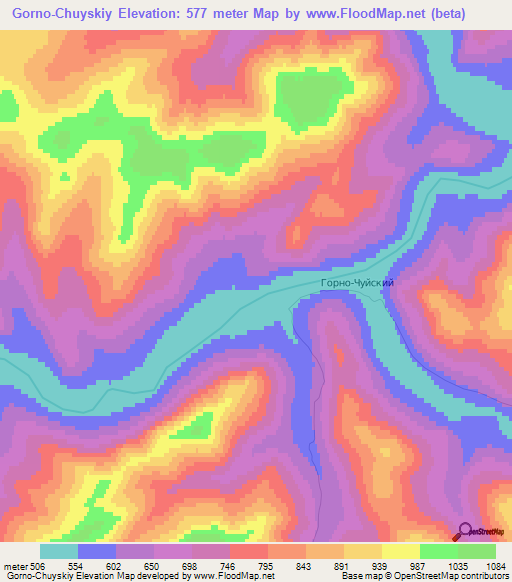 Gorno-Chuyskiy,Russia Elevation Map