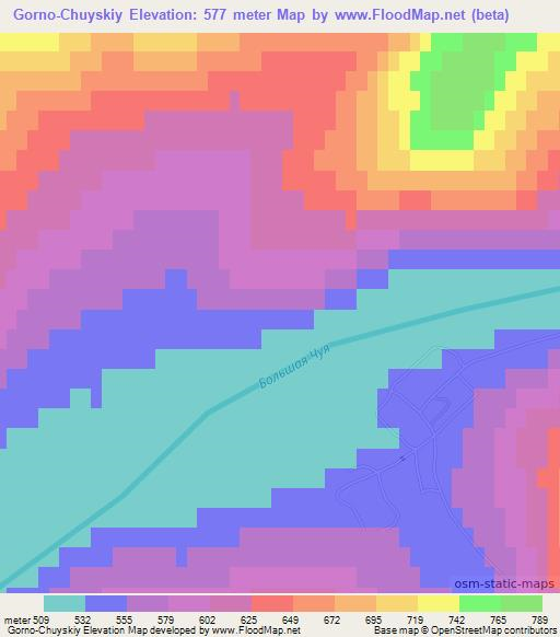 Gorno-Chuyskiy,Russia Elevation Map