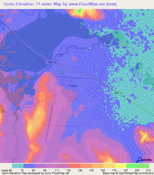 Gorin,Russia Elevation Map