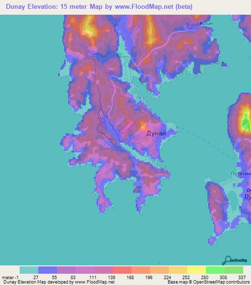 Dunay,Russia Elevation Map