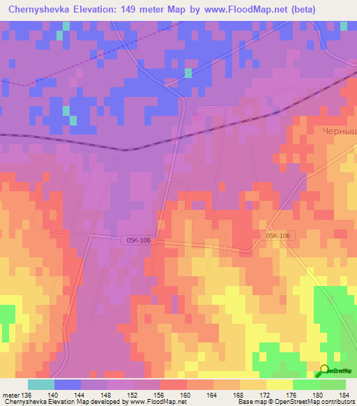 Chernyshevka,Russia Elevation Map