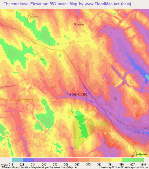 Cheremkhovo,Russia Elevation Map