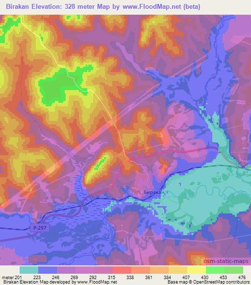 Birakan,Russia Elevation Map