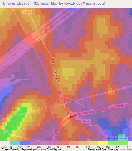 Birakan,Russia Elevation Map