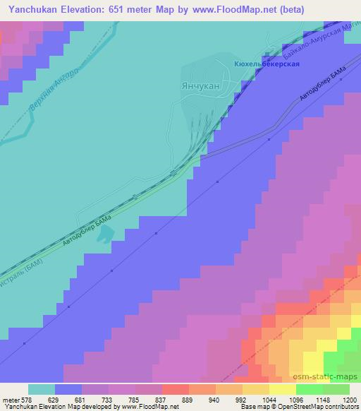 Yanchukan,Russia Elevation Map