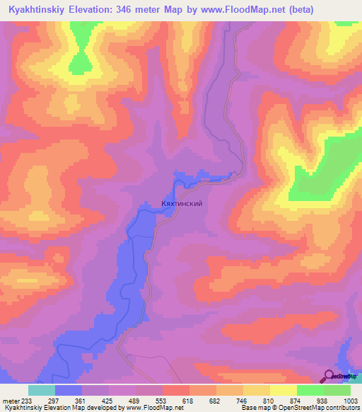 Kyakhtinskiy,Russia Elevation Map